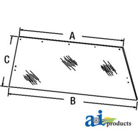 A & I PRODUCTS Glass, Rear 55.5" x37" x2" A-F64517